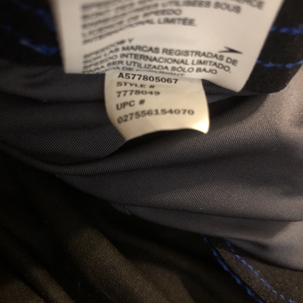 Speedo Mens Hybrid Swim Shorts Large Blue/ Black Built-In Boxer Brief Drawstring - Picture 6 of 7